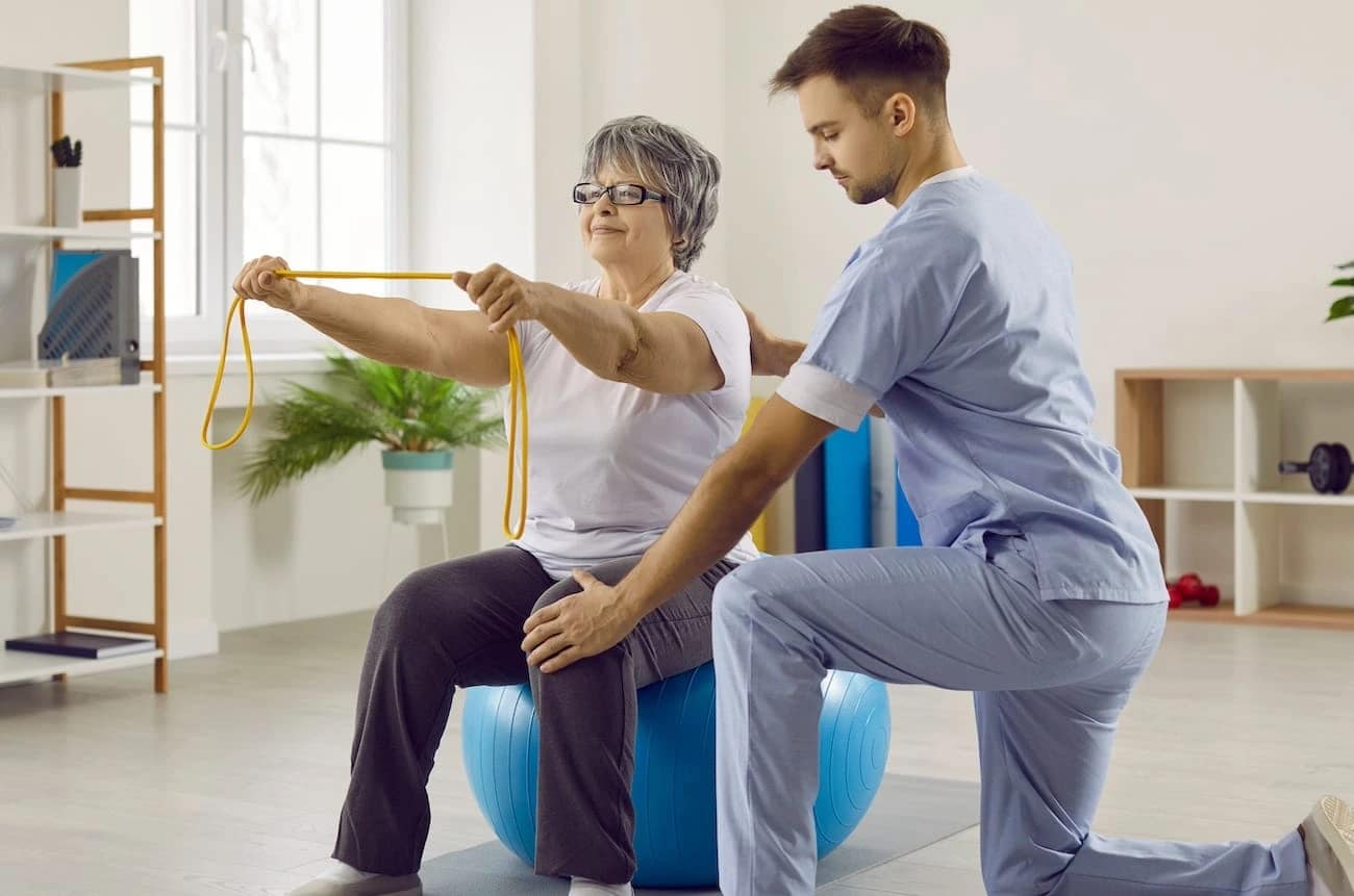 Older Patient With Mobility Exercise