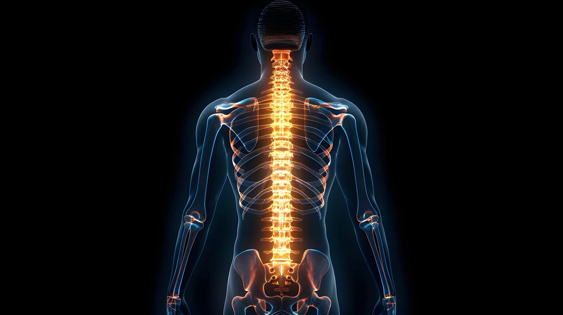 Imagen a escala de la columna vertebral