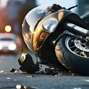 Atlanta motorcycle accident lawyer assisting injured rider after a collision