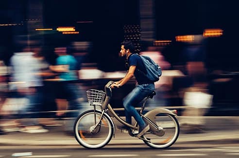 man on a bicycle - Stockton Bicycle Accident Lawyers