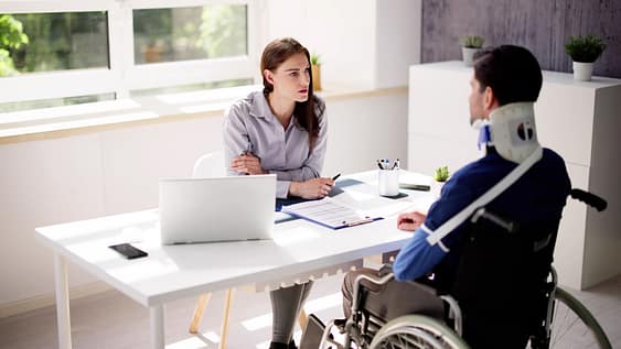 Laywer discussing a compensation in a liability case -Santa Ana Personal Injury Lawyers