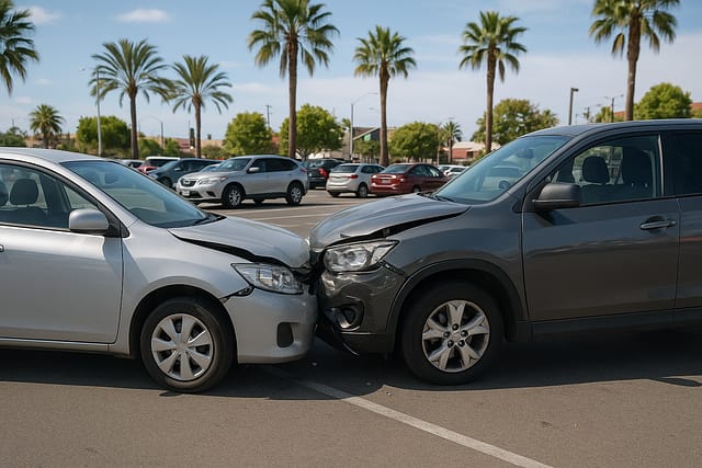 What to Do After a Car Accident in Los Angeles: Steps, Reporting Rules, and Insurance Deadlines 2 Car accident in California illustrating a 50/50 insurance claim where both drivers are equally at fault.