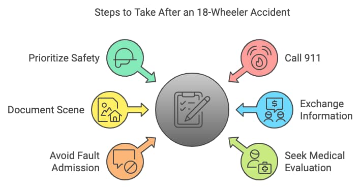 Steps-to-Take-After-an-18-Wheeler-Accident. Average 18 Wheeler Accident Settlement in Texas