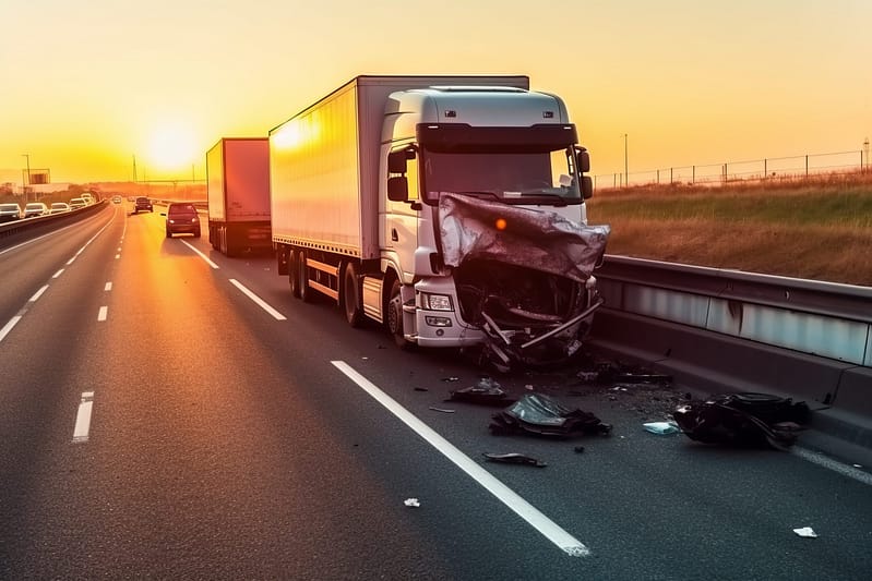 Accident with a truck on the highway. Bastrop Truck Accident Lawyers